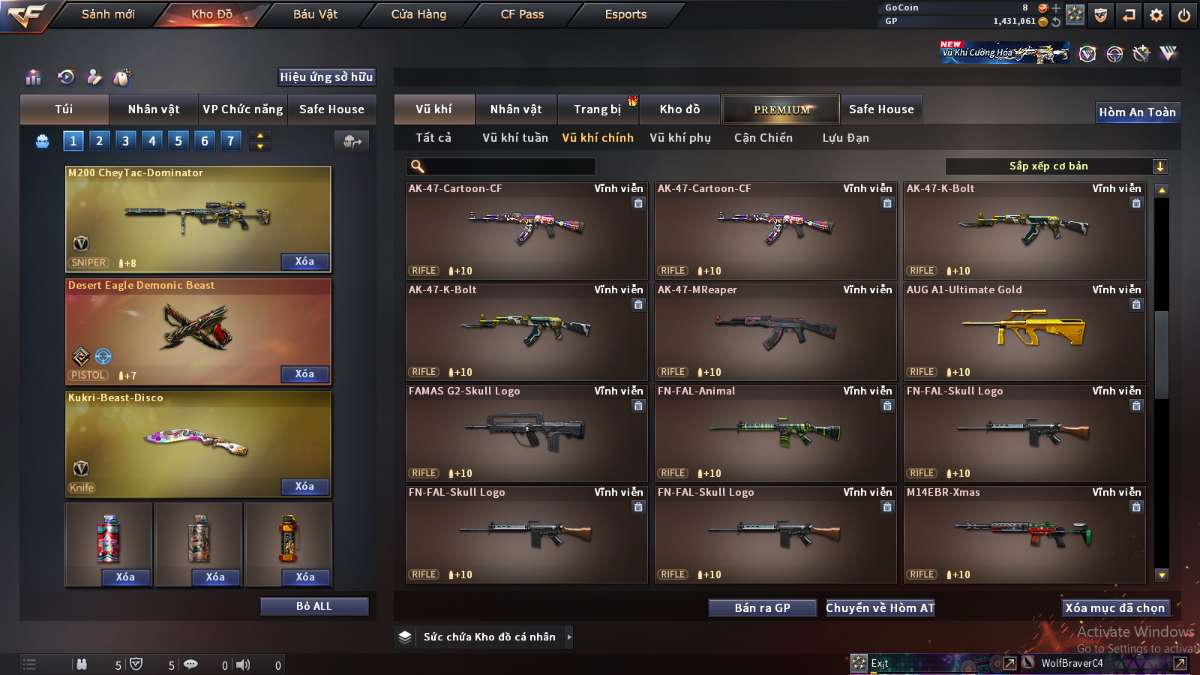 shop acc cf uy tin gia re